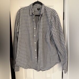 Men's J Crew Navy, Gray and White Oxford
